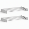Artiss Set of 2 Clothes Rack Airer 5 Rods Foldable White, 100CM