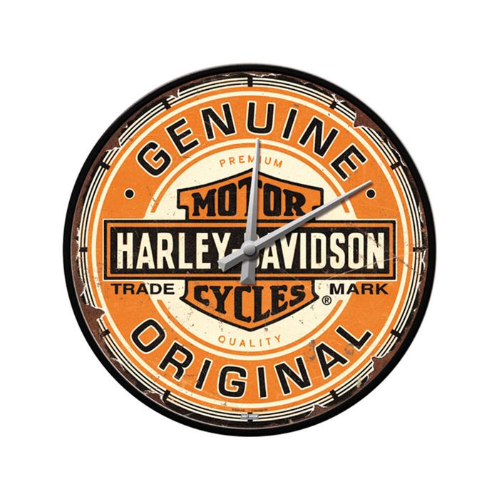 Nostalgic-Art Harley-Davidson - Genuine Original Wall Clock/Decoration 30cm