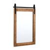 Costway 76.5x56cm Vanity Rectangle Wall Mounted Mirror Brown