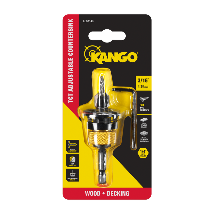 Kango 14G Adjustable Countersink Drill Bit Set