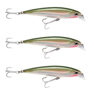 3x Rapala 14cm Saltwater X Rap Jerkbait Fishing Lures - Olive Green