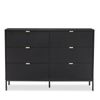 Big Lot 120cm Black Imani 6 Drawer Dresser