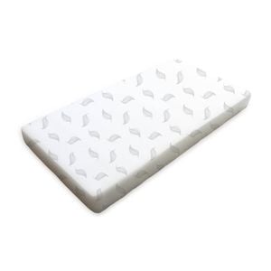 Babyhood Amani Bebe Organic Jersey Cotton Cradle Fitted Sheet - Grey Leaf