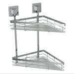 Fusion-Loc 26kg Stainless Steel Style Plus Double Corner Shower Caddy