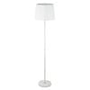Cla Lighting Crecer Interior Height Adjustable Slanted Pleated Shade Floor Lamp With White Shade And Chrome Highlight