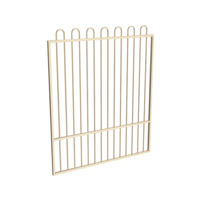 ProtectorAl 1201 - 1500mm x 1800mm Primrose Aluminium Garden Gate Loop Top with Mid Rail
