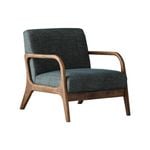 Paris Teal Occasional Chair | Rustic Walnut Hardwood Frame