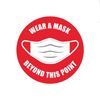 Avery Wear a Mask 20cm Label A4 (5pk)