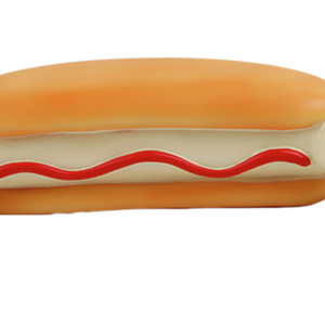 La Doggie Vita Hot Dog Bone Toy with Squeaker Large
