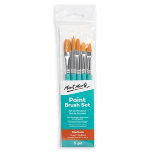 Mont Marte 5 Piece Medium Paint Brush Set