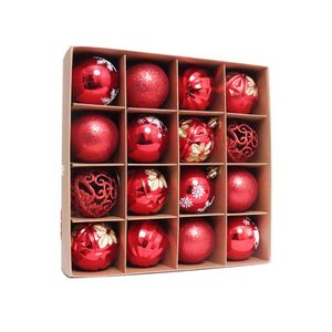 Catzon 16 Pcs Christmas Ball Ornaments Shatterproof Plastic Hanging Baubles for Holiday-Set 1