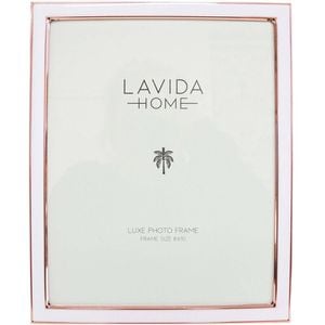 LVD Iron/Glass Picture/Photo Frame 8x10 24.5x1.5x29.5cm White/Rose Gold