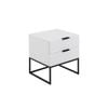 Modern Furniture SVANA Bedside Table 40cm - White & Black