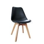 Artiss Set of 4 Black Replica Eames DSW Eiffel Padded Dining Chairs