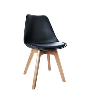 Artiss Set of 4 Black Replica Eames DSW Eiffel Padded Dining Chairs