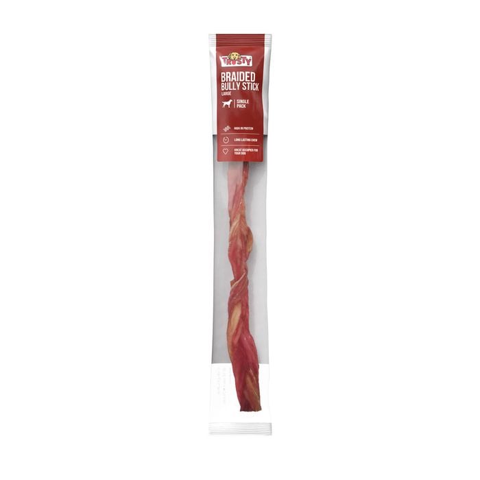 Trusty 70g Large Braided Bully Stick Adult Dog Treats