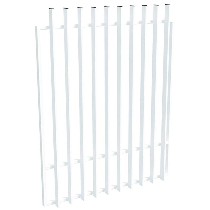 ProtectorAl 800-1200W x 1500H Pearl White Aluminium Radiator Pool Gate