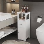 Advwin Bathroom Cabinet Kitchen Floor Cabinet Wooden Organizer Display Storage Unit with Drawer