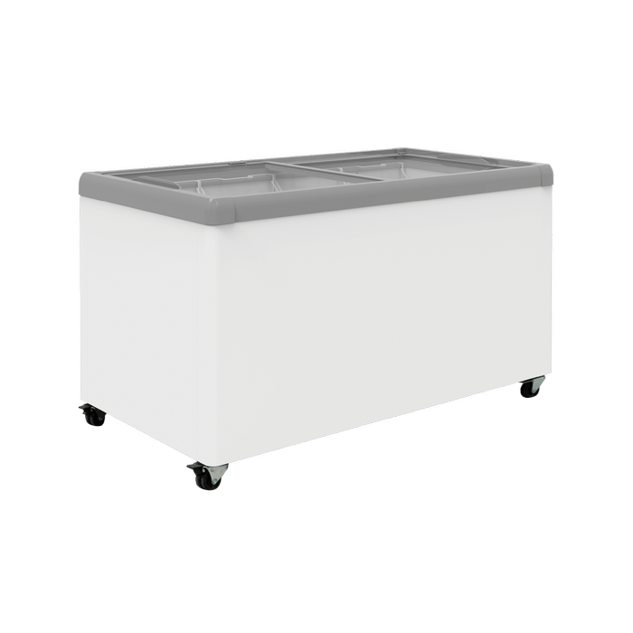 Exquisite Flat Glass Display Chest Freezers With 4 Baskets with LED