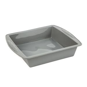 Vogue Square Baking Pan Flexible Silicone Grey 245mm Cake Tin Bakeware