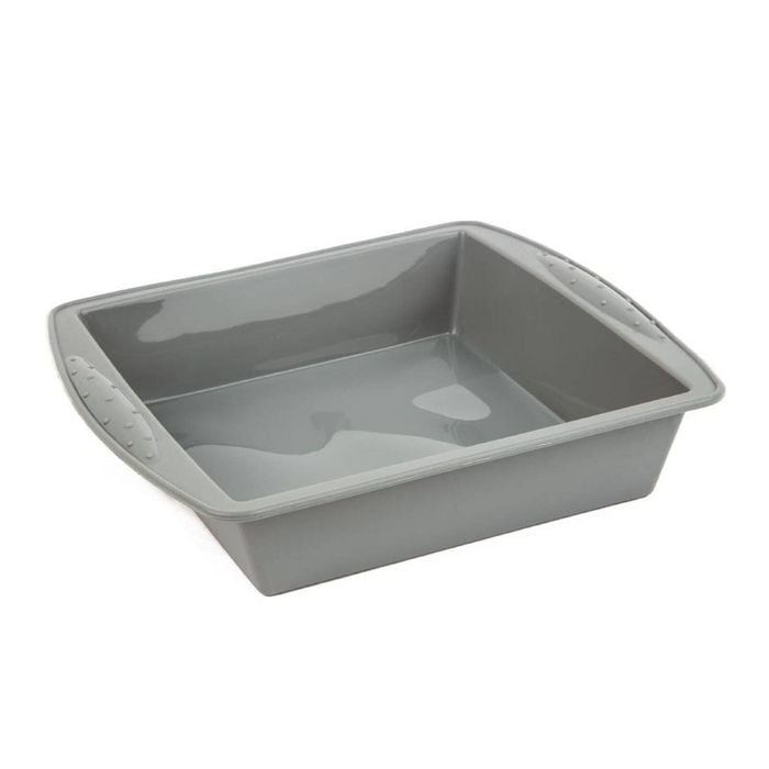 Vogue Square Baking Pan Flexible Silicone Grey 245mm Cake Tin Bakeware