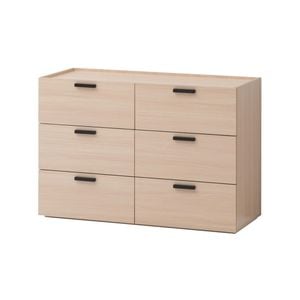 Design Square Keith Dresser Chest Of 6-Drawers Storage Cabinet - Oak