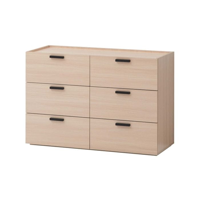 Design Square Keith Dresser Chest Of 6-Drawers Storage Cabinet - Oak