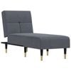 vidaXL Chaise Longue Reclining Chair Upholstered Lounge Sofa Dark Grey Velvet