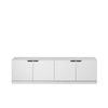 European Cabinetry Vj Panel Pull Black Bucharest TV Unit White
