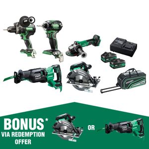 HiKOKI 36V 5 Piece Brushless Combo Pack Kc36D5P3(HRZ)