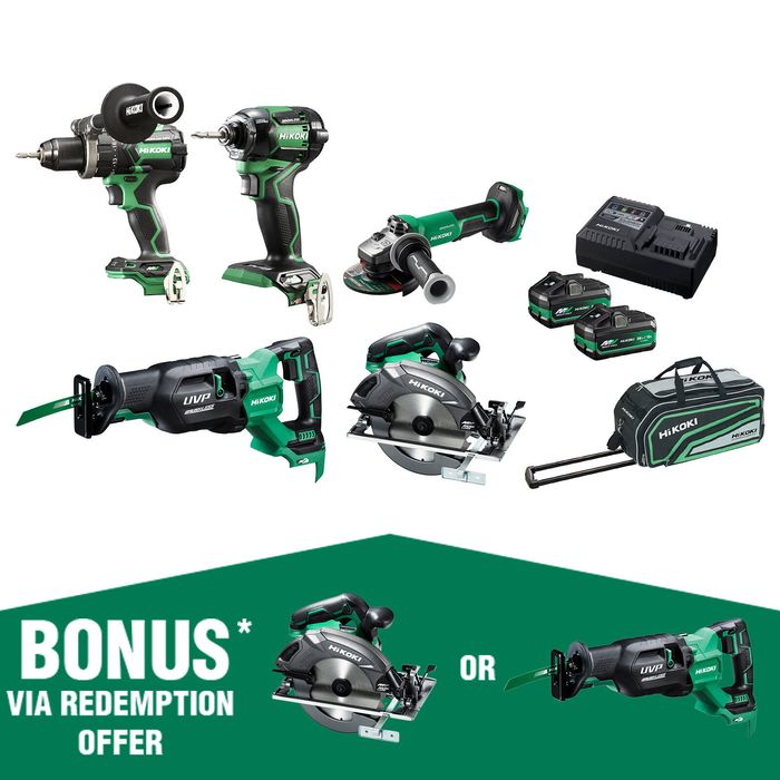 HiKOKI 36V 5 Piece Brushless Combo Pack Kc36D5P3(HRZ)