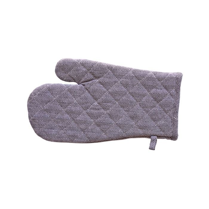 Herringbone Oven Gloves - Black