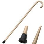93cm WOODEN WALKING STICK Wood Cane Pole Carved Varnished Deluxe Sturdy  Beige