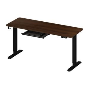 Oikiture 160cm Standing Desk With Drawer Motorized Adjustable Office Table Black