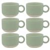 6PK Ecology Stoneware Kitchenware Hull Drinking Mug Cup 370ml/14cm Seagreen