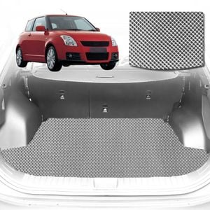6D Diamond Car Boot Mat for Suzuki Swift Sport RS, FZ2005-2012-Hatch-Cargo Mat-Grey-Outback GT