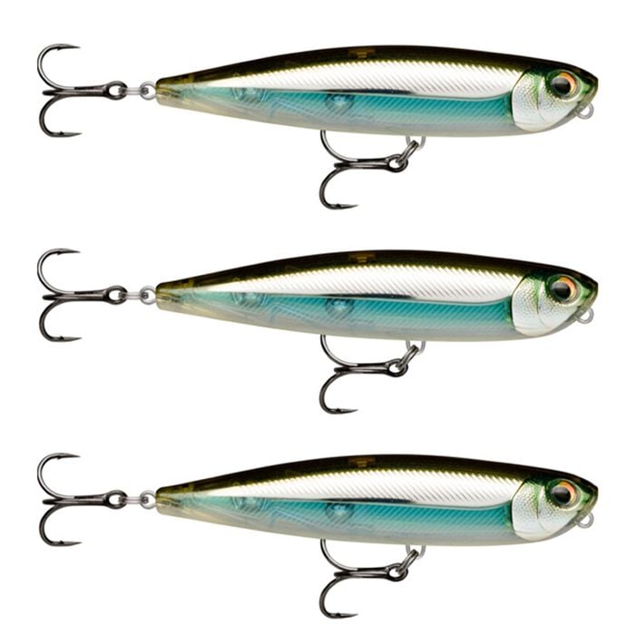 3x Rapala 8.5cm Precision Xtreme Pencil Freshwater Fishing Lures - Moss Black