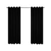 Windoware 120 x 223cm Black Maple Eyelet Blockout Curtain - 1 Pack - Black