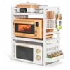 2-Tier Expandable Microwave Shelf Utensil Holder 6 Hooks White