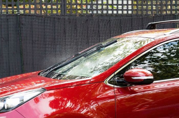 Test the wiper blades by spraying water and a few passes across the windscreen