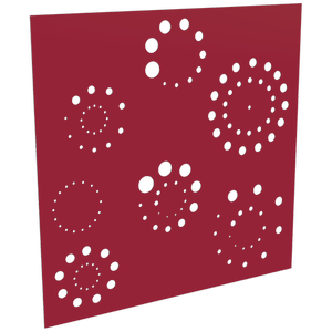 ProtectorAl 300-1200mm x 300-1200mm Dark Red/Gloss White Fireworks Unframed Composite Deco Panel