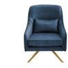 Velvet Swivel Accent Chair - Navy