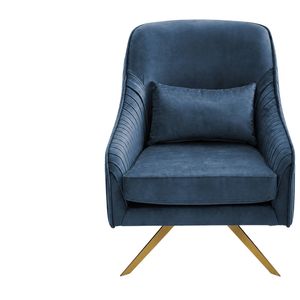 Velvet Swivel Accent Chair - Navy