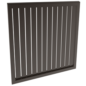 ProtectorAl 300 - 1000 x 300 - 1000mm Black Satin Vertical 9mm Gap Aluminium Welded Slat Panel - Black
