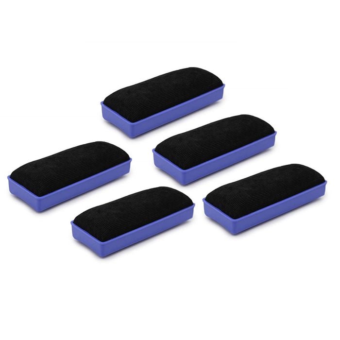 5x Deli 14cm Magnetic Whiteboard Marker Plastic Eraser/cleaner/wiper Assorted