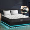Oikiture Bed Frame Queen LED Platform Mattress Beds Black LAYZ