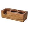 Leaf & Bean Espresso Tamper Station Acacia Wood Brown 9.5x22x6.5cm/60mm Diameter Portafilter