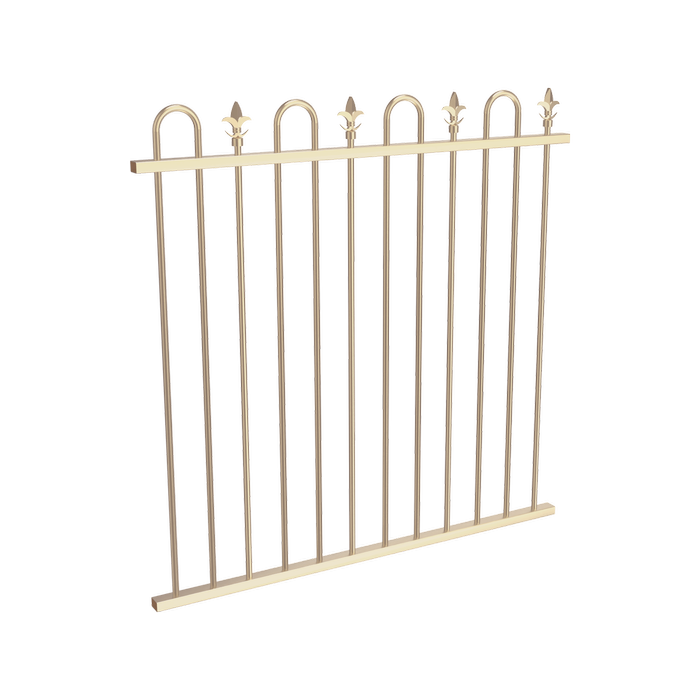 ProtectorAl 350 - 1200 x 1200mm Primrose Aluminium Pool Fence Panel Loop And Spear