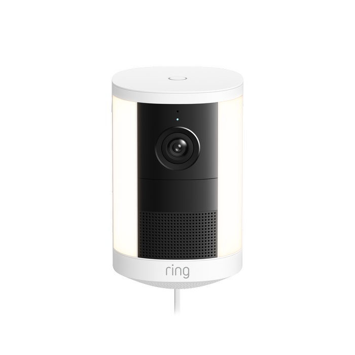 Ring White 2K Plug-In Spotlight Camera