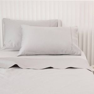 Canningvale Super King Mille 1000TC Bed Sheet w/ Pillowcase Set - Silver